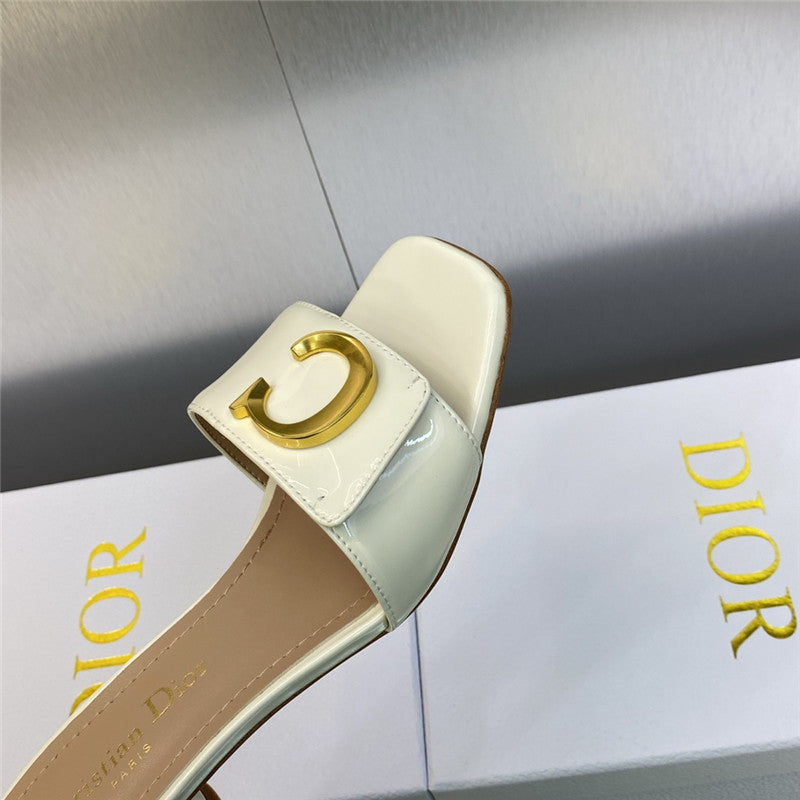 High Quality Luxury Dior Cd Letter Logo Metal Buckle Flat Color Block Sandals – Style 73667 product detail