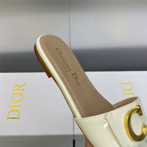 High Quality Luxury Dior Cd Letter Logo Metal Buckle Flat Color Block Sandals – Style 82726 product detail