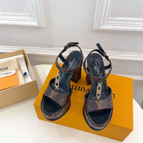 High Quality Luxury Louis Vuitton Explosive Style Platform High-Heeled Sandals – Style 70467 product detail