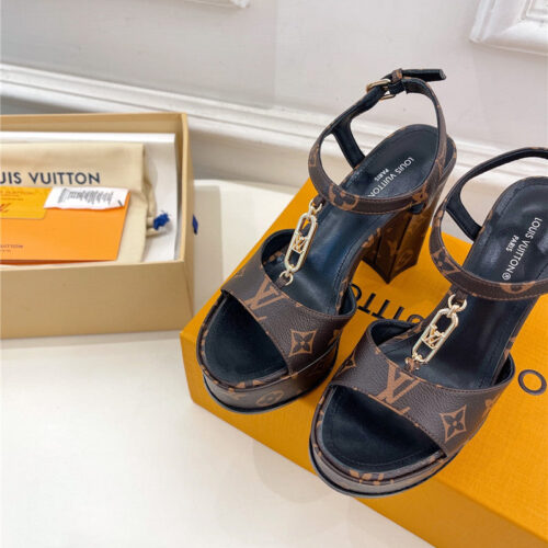 High Quality Luxury Louis Vuitton Explosive Style Platform High-Heeled Sandals – Style 70467 product detail