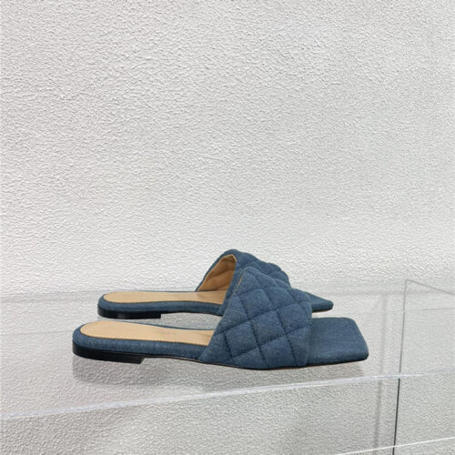 High Quality Luxury Bottega Veneta New Wash Denim Deep Mouth Slippers – Style 33670 product detail