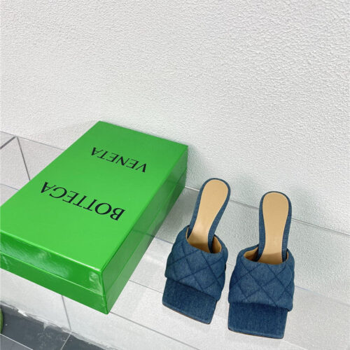 High Quality Luxury Bottega Veneta New Wash Denim Deep Mouth Slippers – Style 97510