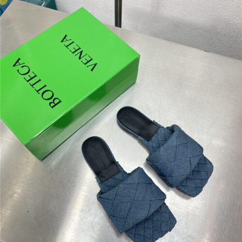 High Quality Luxury Bottega Veneta Spring Summer Flat Large Woven Slippers – Style 90662