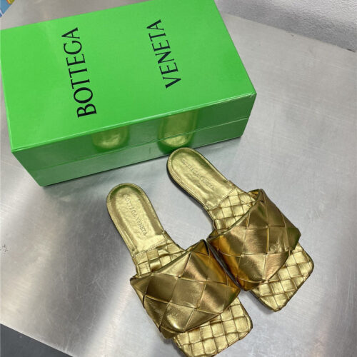 High Quality Luxury Bottega Veneta Spring Summer Flat Large Woven Slippers – Style 20038 product detail