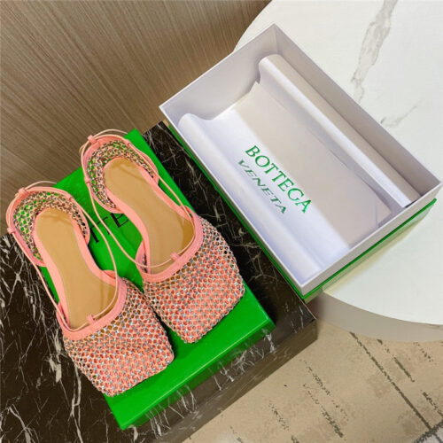 High Quality Luxury Bottega Veneta Diamond Mesh Sandals