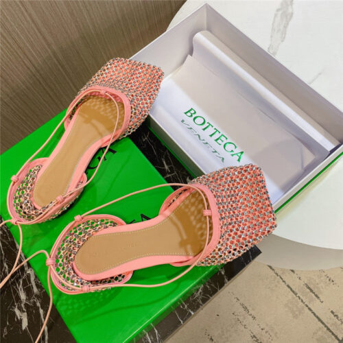 High Quality Luxury Bottega Veneta Diamond Mesh Sandals alternate view