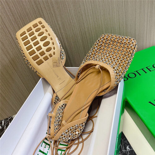 High Quality Luxury Bottega Veneta Diamond Mesh Sandals – Style 80198 product detail