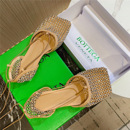 High Quality Luxury Bottega Veneta Diamond Mesh Sandals – Style 80198 product detail