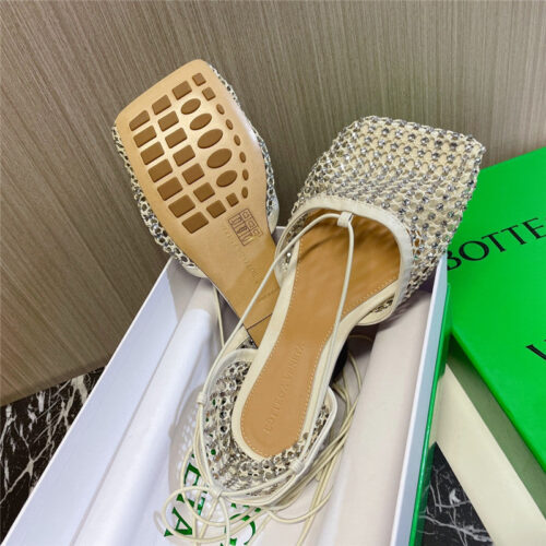 High Quality Luxury Bottega Veneta Diamond Mesh Sandals – Style 12966 product detail