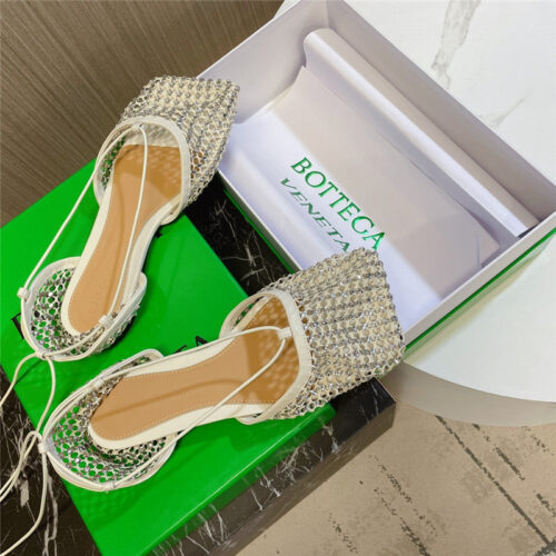 High Quality Luxury Bottega Veneta Diamond Mesh Sandals – Style 12966 product detail