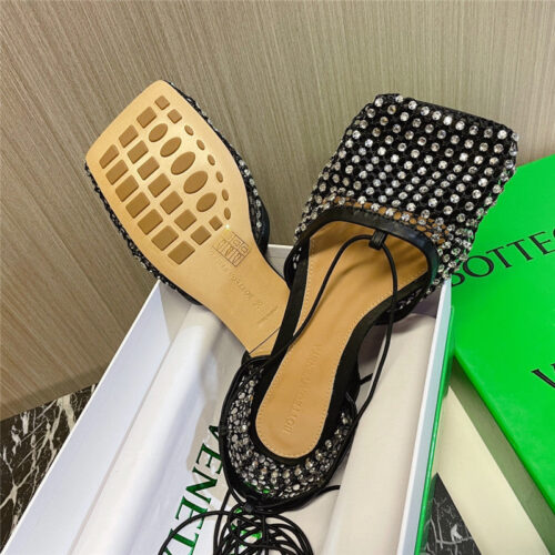 High Quality Luxury Bottega Veneta Diamond Mesh Sandals – Style 78502 product detail