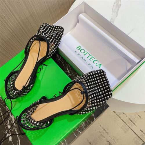 High Quality Luxury Bottega Veneta Diamond Mesh Sandals – Style 78502 product detail