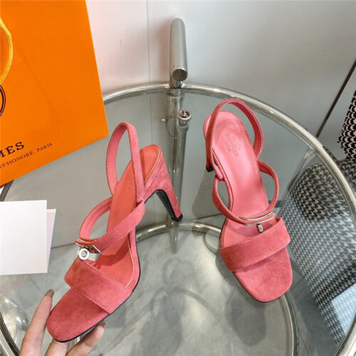 High Quality Luxury Hermes Glamor Kelly Buckle High-Heeled Sandals product detail