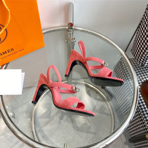 High Quality Luxury Hermes Glamor Kelly Buckle High-Heeled Sandals alternate view