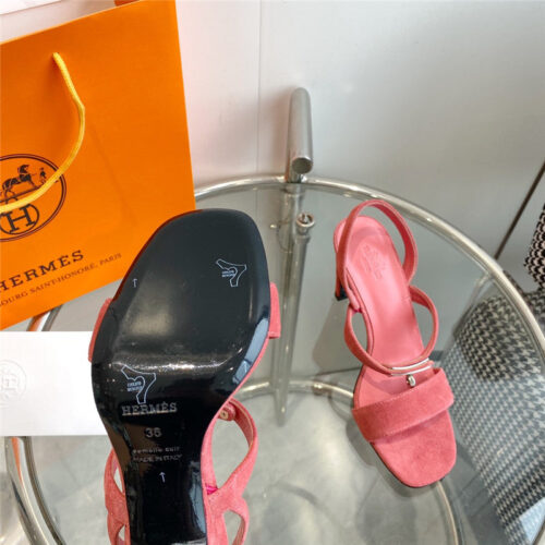 High Quality Luxury Hermes Glamor Kelly Buckle High-Heeled Sandals product detail