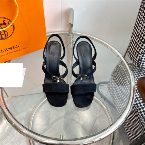 High Quality Luxury Hermes Glamor Kelly Buckle High-Heeled Sandals – Style 84003 product detail