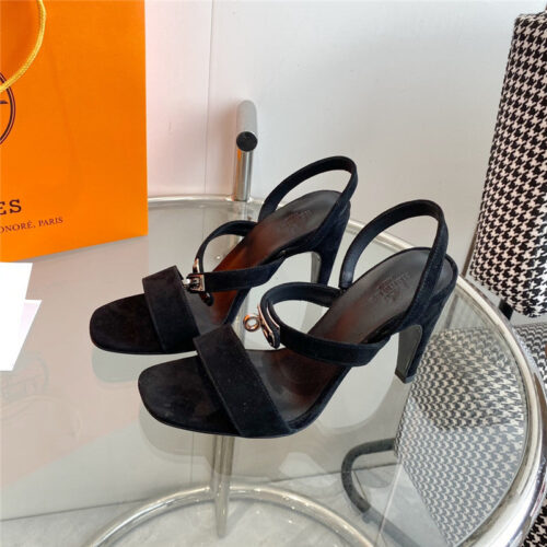 High Quality Luxury Hermes Glamor Kelly Buckle High-Heeled Sandals – Style 84003