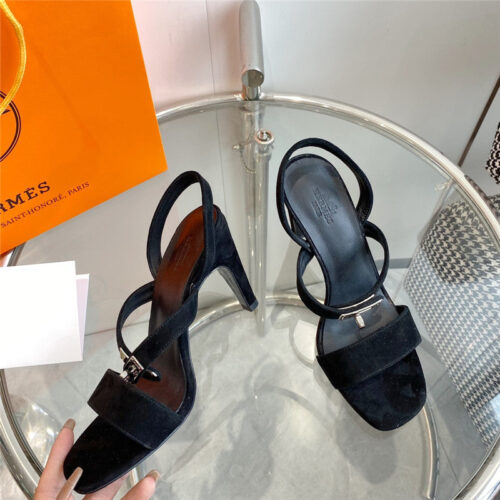 High Quality Luxury Hermes Glamor Kelly Buckle High-Heeled Sandals – Style 84003 alternate view