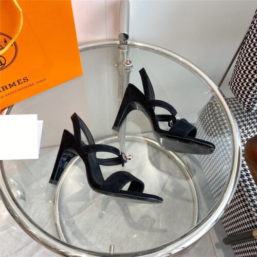 High Quality Luxury Hermes Glamor Kelly Buckle High-Heeled Sandals – Style 84003 product detail