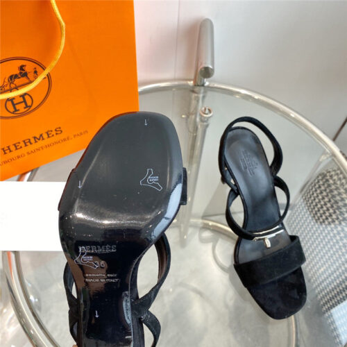 High Quality Luxury Hermes Glamor Kelly Buckle High-Heeled Sandals – Style 84003 product detail