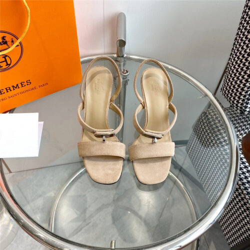 High Quality Luxury Hermes Glamor Kelly Buckle High-Heeled Sandals – Style 49539 product detail