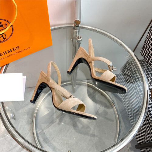 High Quality Luxury Hermes Glamor Kelly Buckle High-Heeled Sandals – Style 49539 alternate view