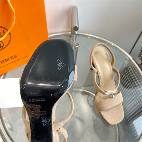 High Quality Luxury Hermes Glamor Kelly Buckle High-Heeled Sandals – Style 49539 product detail