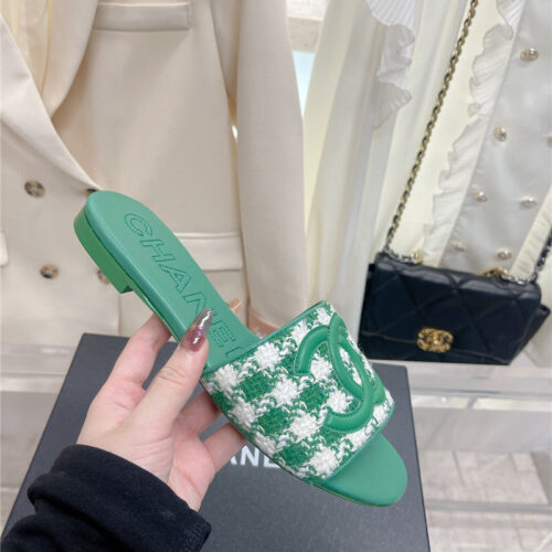 High Quality Luxury Chanel Pure Handmade Lozenge Car Line Slippers – Style 10566 alternate view