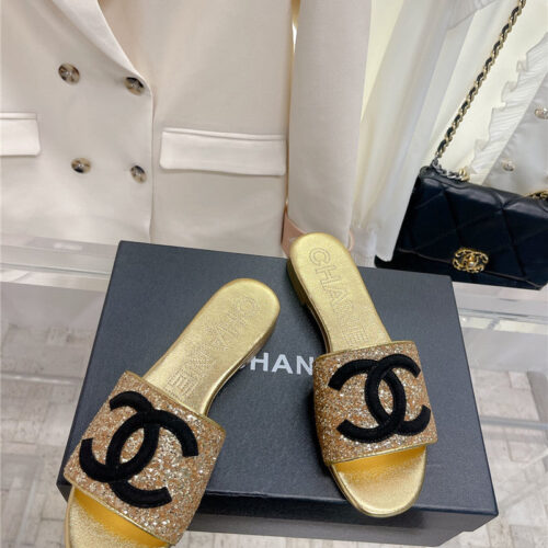 High Quality Luxury Chanel Pure Handmade Lozenge Car Line Slippers – Style 07174 product detail