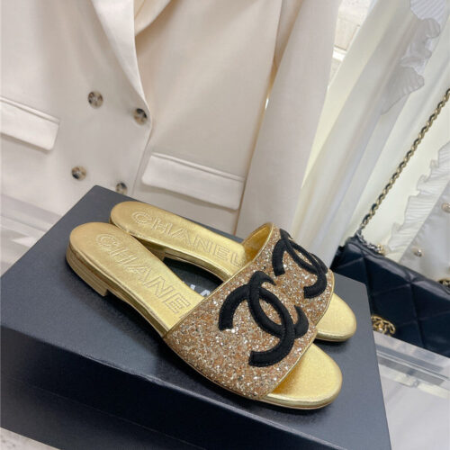High Quality Luxury Chanel Pure Handmade Lozenge Car Line Slippers – Style 07174 product detail
