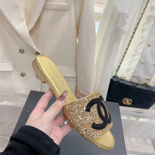 High Quality Luxury Chanel Pure Handmade Lozenge Car Line Slippers – Style 07174 alternate view