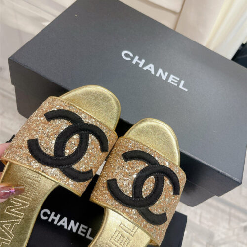 High Quality Luxury Chanel Pure Handmade Lozenge Car Line Slippers – Style 07174 product detail