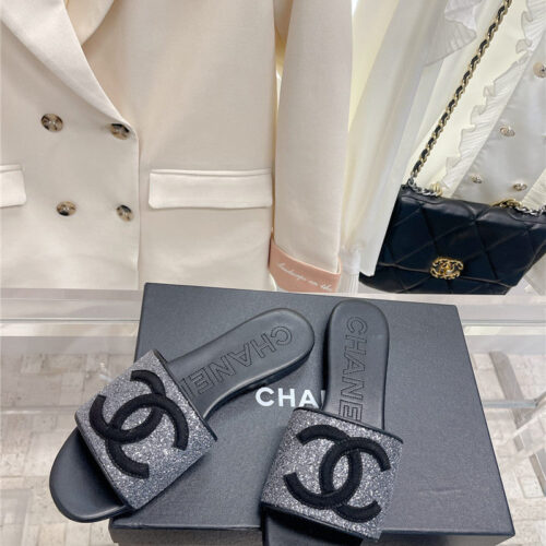 High Quality Luxury Chanel Pure Handmade Lozenge Car Line Slippers – Style 38246