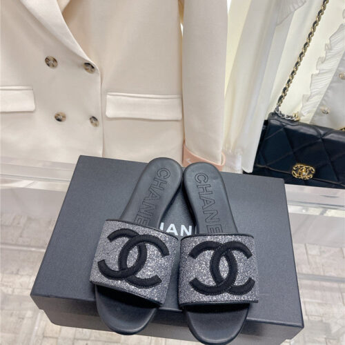 High Quality Luxury Chanel Pure Handmade Lozenge Car Line Slippers – Style 38246 product detail