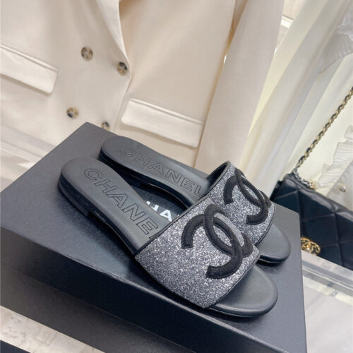 High Quality Luxury Chanel Pure Handmade Lozenge Car Line Slippers – Style 38246 alternate view