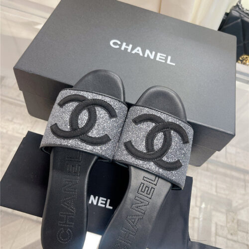 High Quality Luxury Chanel Pure Handmade Lozenge Car Line Slippers – Style 38246 product detail