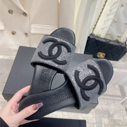 High Quality Luxury Chanel Pure Handmade Lozenge Car Line Slippers – Style 38246 product detail