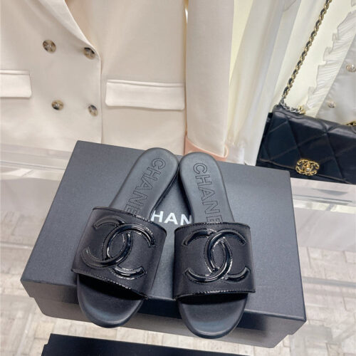 High Quality Luxury Chanel Pure Handmade Lozenge Car Line Slippers – Style 02086 product detail