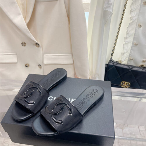 High Quality Luxury Chanel Pure Handmade Lozenge Car Line Slippers – Style 02086