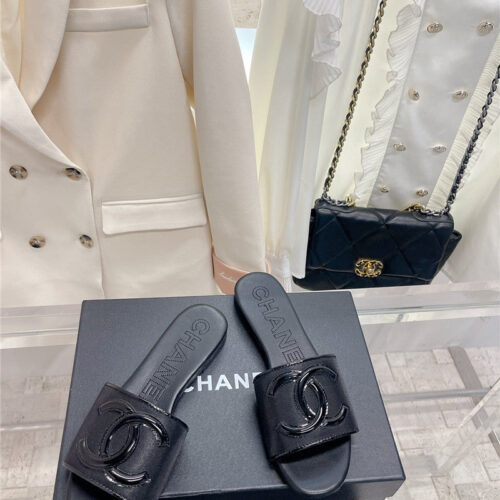 High Quality Luxury Chanel Pure Handmade Lozenge Car Line Slippers – Style 02086 product detail