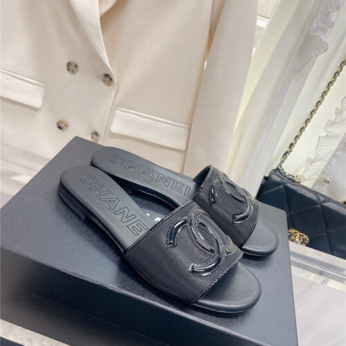 High Quality Luxury Chanel Pure Handmade Lozenge Car Line Slippers – Style 02086 product detail