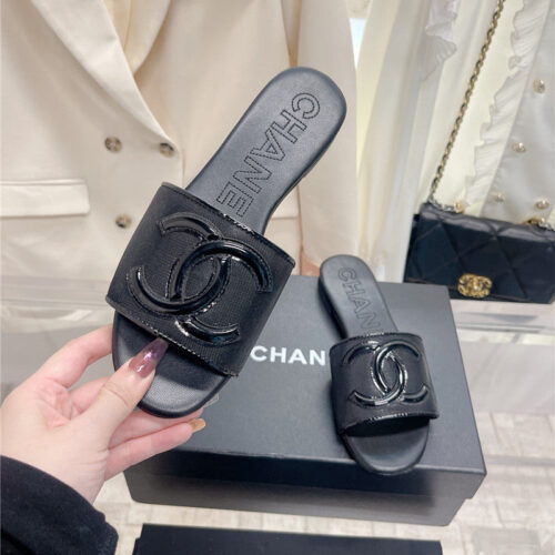 High Quality Luxury Chanel Pure Handmade Lozenge Car Line Slippers – Style 02086 product detail