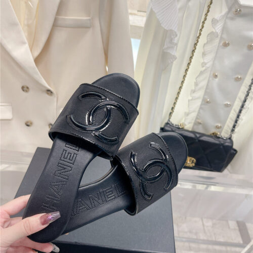 High Quality Luxury Chanel Pure Handmade Lozenge Car Line Slippers – Style 02086 product detail
