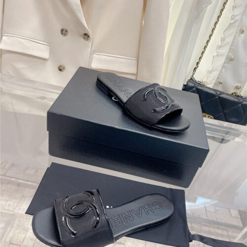 High Quality Luxury Chanel Pure Handmade Lozenge Car Line Slippers – Style 02086 product detail
