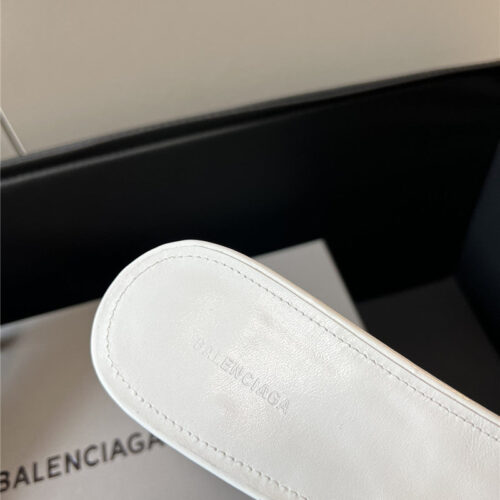 High Quality Luxury Balenciaga Silver Stud Buckle Spice Slippers – Style 21187 product detail