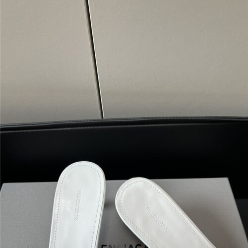 High Quality Luxury Balenciaga Silver Stud Buckle Spice Slippers – Style 19491 product detail