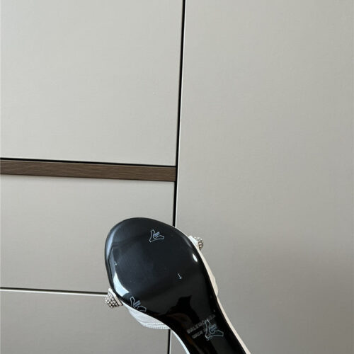 High Quality Luxury Balenciaga Silver Stud Buckle Spice Slippers – Style 19491 product detail