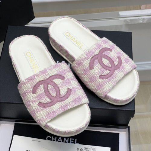 High Quality Luxury Chanel New Big Logo Slippers – Style 77862