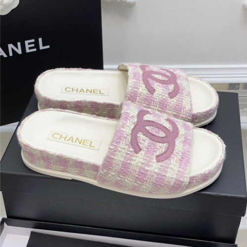 High Quality Luxury Chanel New Big Logo Slippers – Style 77862 product detail