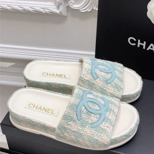 High Quality Luxury Chanel New Big Logo Slippers – Style 40006